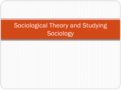 Sociological Theory and Studying Sociology