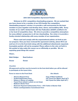 2015-2016 Competition Agreement Packet