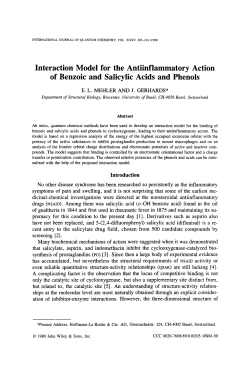 Interaction model for the antiinflammatory action of benzoic and