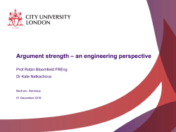 Argument strength &ndash; an engineering perspective