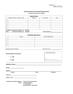 Comal County Fair Livestock Division Entry Market Show Breeding