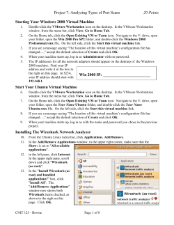 Analyzing Types of Port Scans