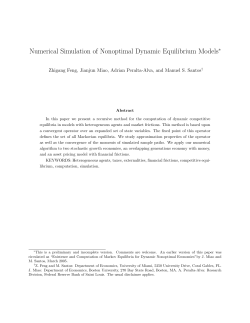 Numerical Simulation of Nonoptimal Dynamic Equilibrium Models