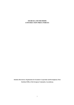 sources and methods construction price indices