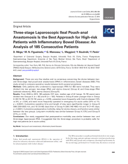 Three-stage Laparoscopic Ileal Pouch