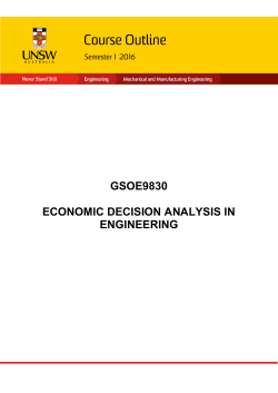 gsoe9830 economic decision analysis in