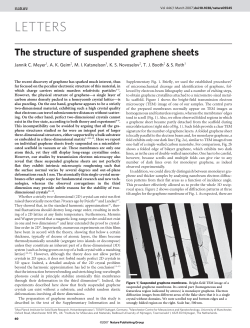 The Structure of Suspended Graphene Sheets (PDF 1.00MB)