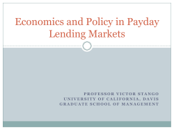 Economics and Policy in Payday Lending Markets