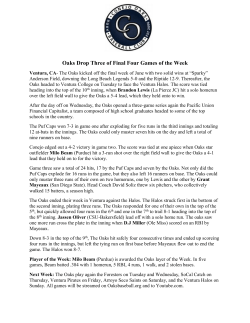 Conejo Oaks press Release