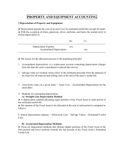 PROPERTY AND EQUIPMENT ACCOUNTING