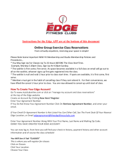 To better serve our members, ONLINE GROUP EXERCISE CLASS