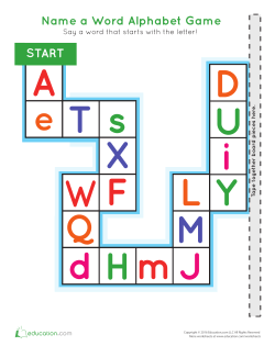 Name a Word Alphabet Game START