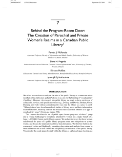 Behind the Program-Room Door: The Creation of