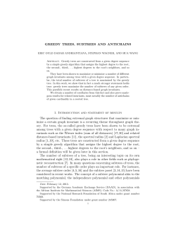 GREEDY TREES, SUBTREES AND ANTICHAINS 1. Introduction