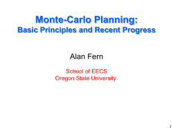 Monte-Carlo Planning - College of Engineering | Oregon State