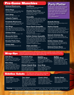 Pre-Game Munchies - Cedar Falls Restaurants