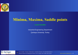 Minima, Maxima, Saddle points