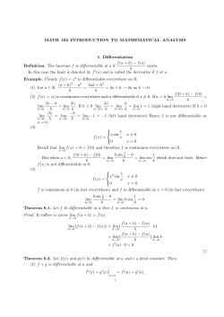 MATH 102 INTRODUCTION TO MATHEMATICAL ANALYSIS 6