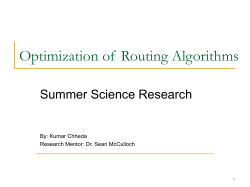 Optimization of Routing Algorithms