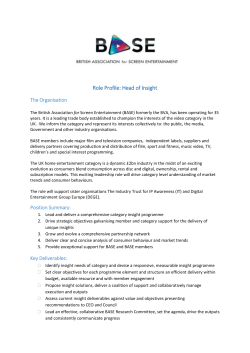 Role Profile: Head of Insight