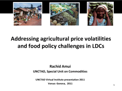 Addressing agricultural price volatilities and food policy challenges