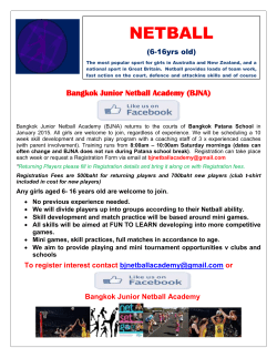Bangkok Junior Netball Academy (BJNA)
