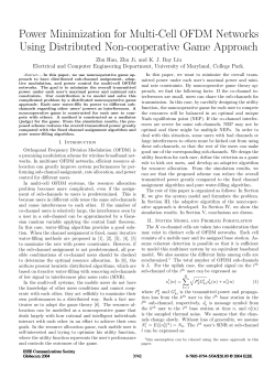 Power minimization for multi-cell OFDM networks using