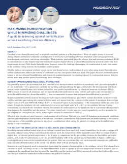 MAxIMIZING HUMIDIFICATION WHILE MINIMIZING