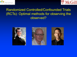 (RCTs): Optimal methods for observing the observed?