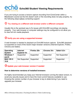 Echo360 Student Viewing Requirements