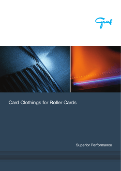 Card Clothings for Roller Cards