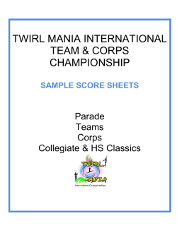 Score Sheets - Twirl Mania