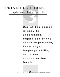 Simple and Intuitive Use