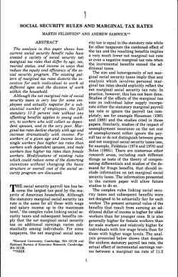 social security rules and marginal tax rates