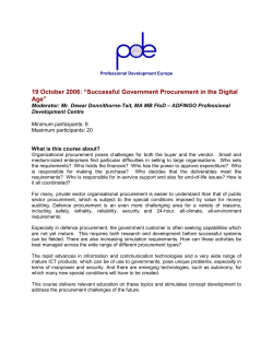 Professional Development Europe 19 October 2006: &ldquo;Successful