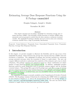Estimating Average Dose Response Functions Using the R Package