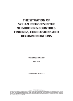 the situation of syrian refugees in the neighboring countries
