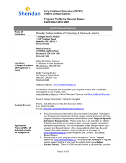 Early Childhood Education-(PECED) Ontario College Diploma