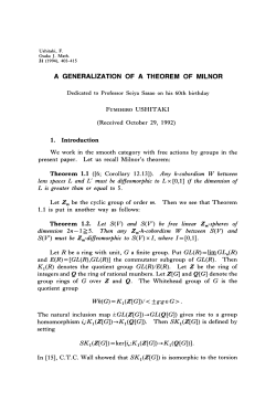 a generalization of a theorem of milnor