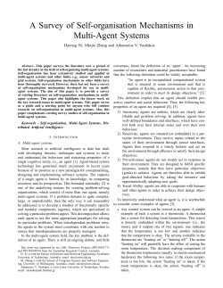 A Survey of Self-organisation Mechanisms in Multi