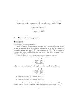 Exercises 2, suggested solutions