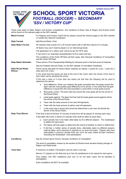 Soccer Rules and Info - School Sport Victoria