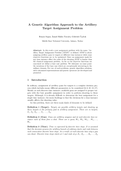 A Genetic Algorithm Approach to the Artillery Target Assignment