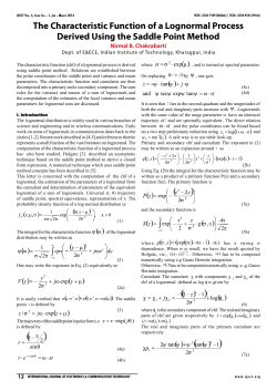 The Characteristic Function of a Lognormal Process Derived