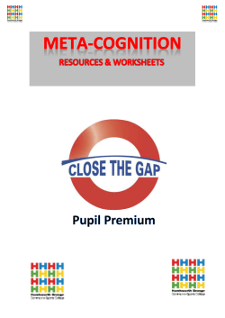 metacognition thinking sheet