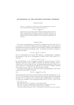 QUASIMINIMA OF THE LIPSCHITZ EXTENSION PROBLEM