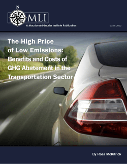 Benefits and Costs of GHG Abatement in the Transportation Sector