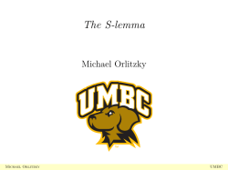 The S-lemma - Michael Orlitzky