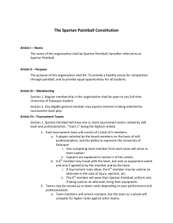 The Spartan Paintball Constitution