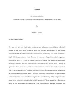 Abstract Art as communication: Employing Gricean Principles of